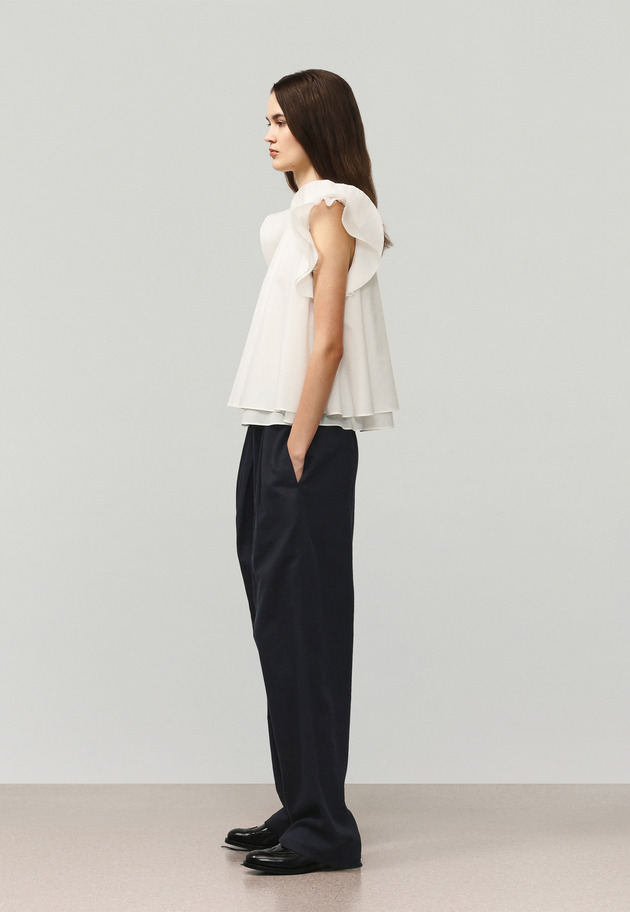 TRIACETATE SLEEVELESS BLOUSE / トリアセテートスリーブレスブラウス 詳細画像 OW 3