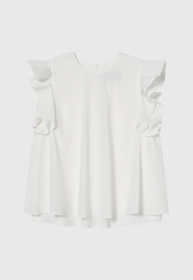 TRIACETATE SLEEVELESS BLOUSE / トリアセテートスリーブレスブラウス 詳細画像 OW 5