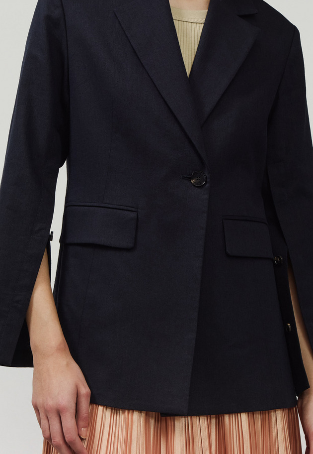 VISCORSE LINEN JACKET / ヴィスコースリネンジャケット 詳細画像 Navy 7