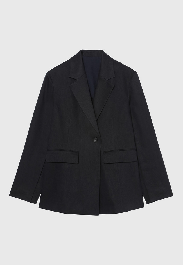 VISCORSE LINEN JACKET / ヴィスコースリネンジャケット 詳細画像 Navy 8