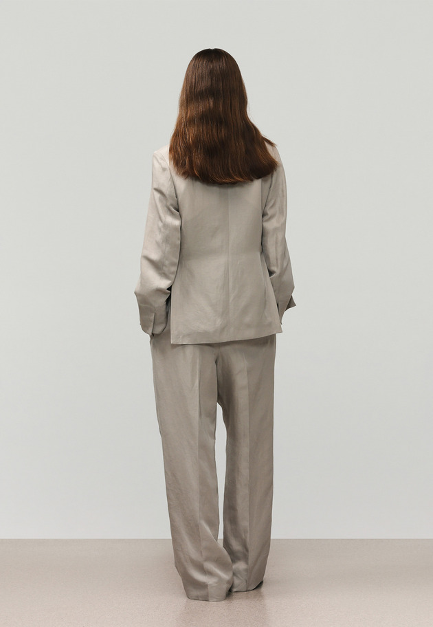 TRIACETATE LINEN NO COLLAR JACKET / トリアセテートリネンノーカラージャケット 詳細画像 Beige 3