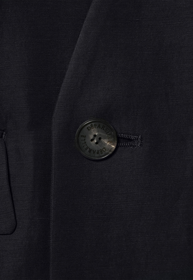 TRIACETATE LINEN NO COLLAR JACKET / トリアセテートリネンノーカラージャケット 詳細画像 Navy 2