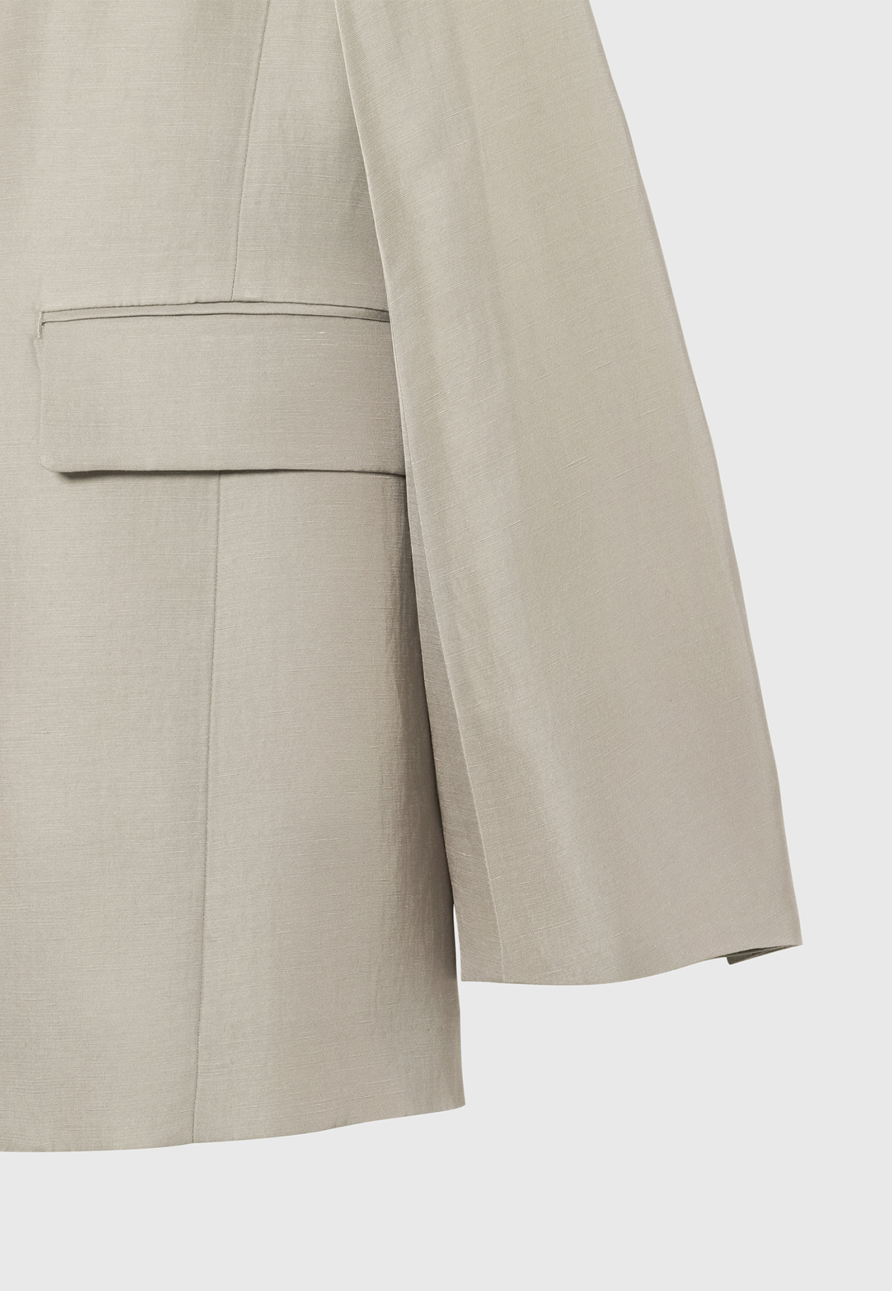 TRIACETATE LINEN NO COLLAR JACKET / トリアセテートリネンノーカラージャケット 詳細画像 Beige 10