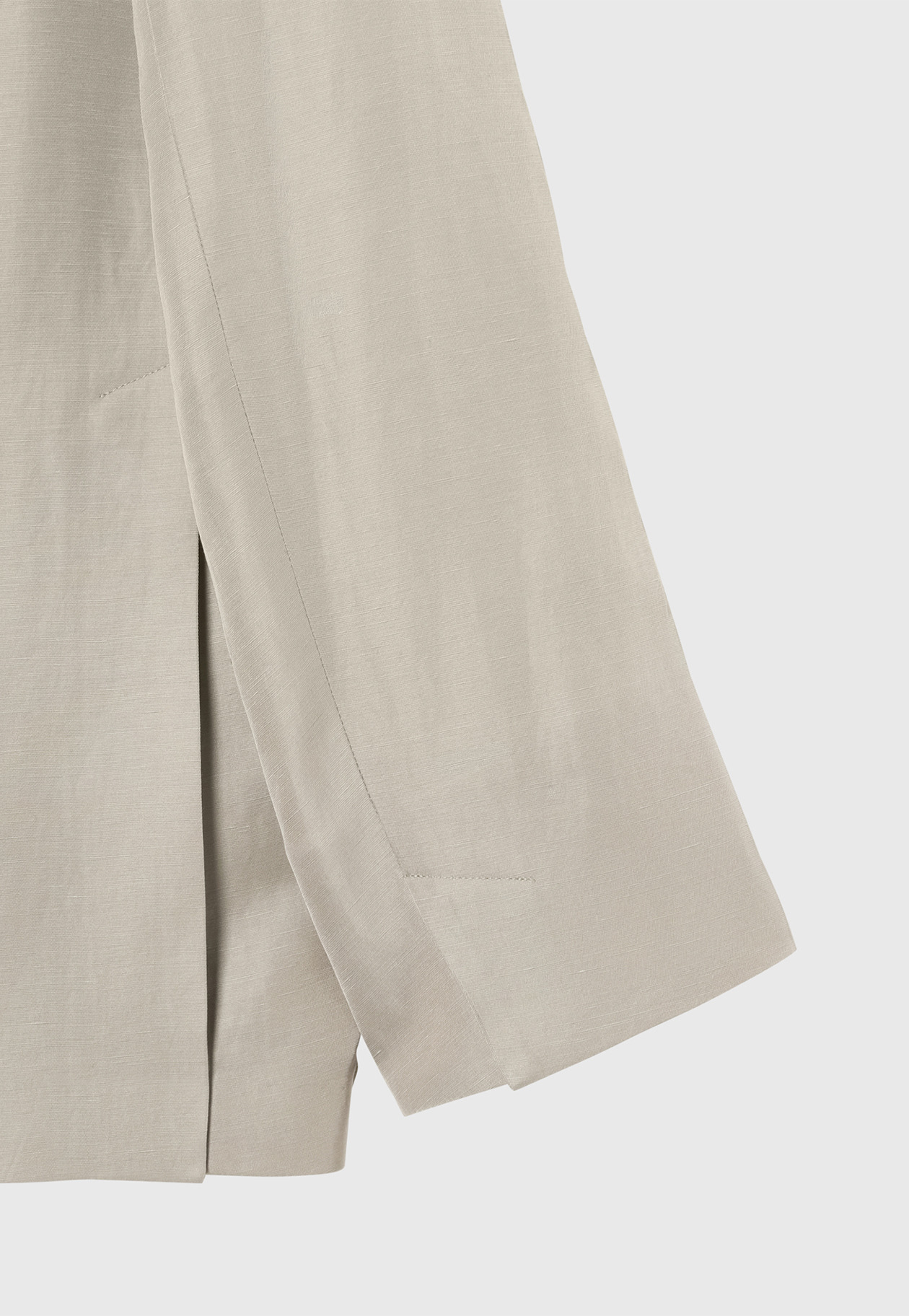 TRIACETATE LINEN NO COLLAR JACKET / トリアセテートリネンノーカラージャケット 詳細画像 Beige 11