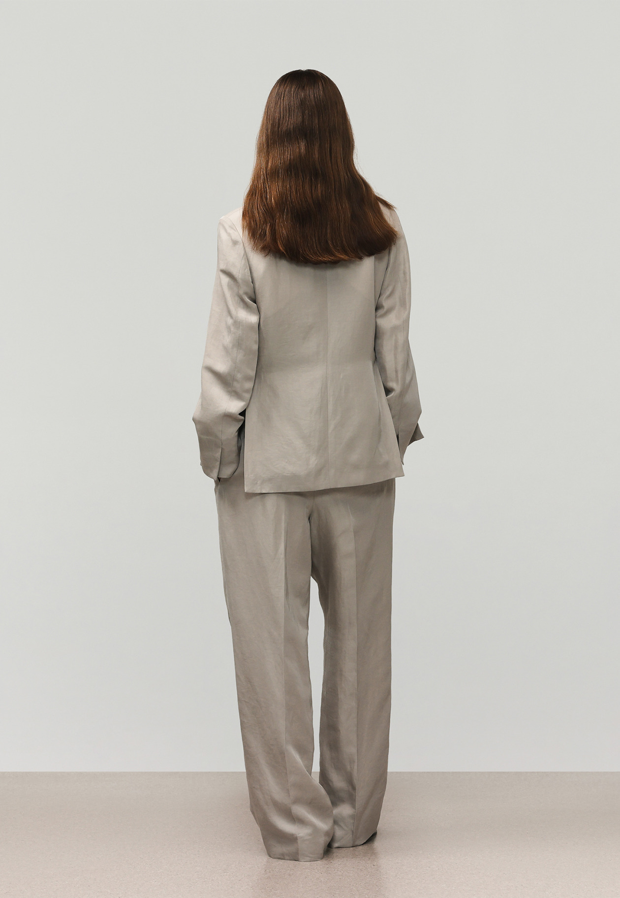 TRIACETATE LINEN NO COLLAR JACKET / トリアセテートリネンノーカラージャケット 詳細画像 Beige 3