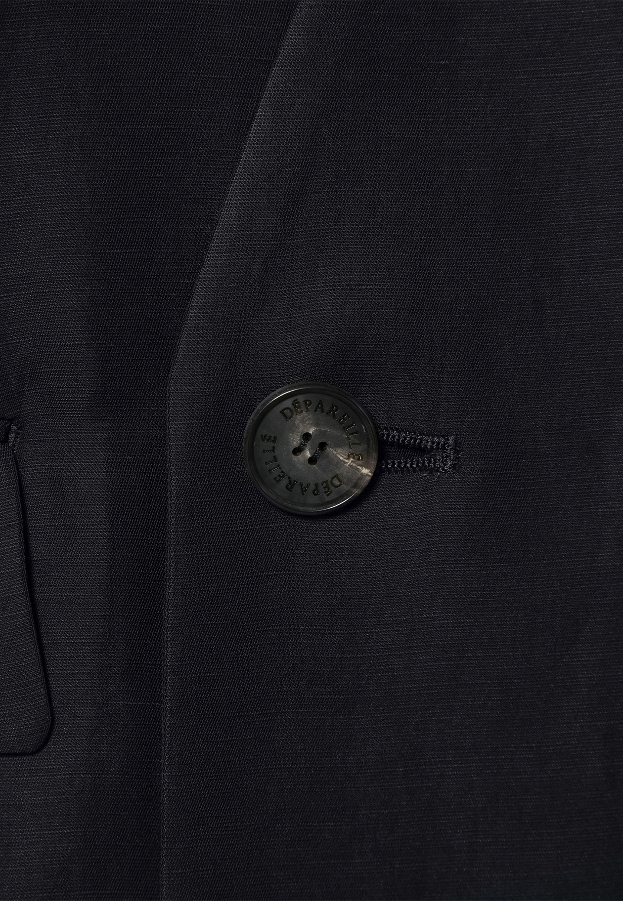 TRIACETATE LINEN NO COLLAR JACKET / トリアセテートリネンノーカラージャケット 詳細画像 Navy 2