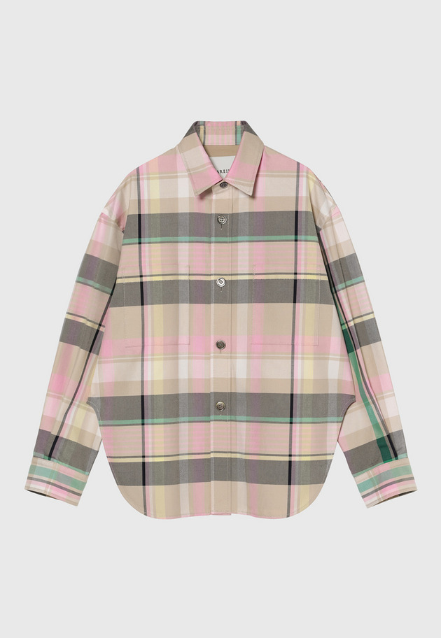 MADRAS CHECK SHIRT JACKET / マドラスチェックシャツジャケット 詳細画像 Pink 4