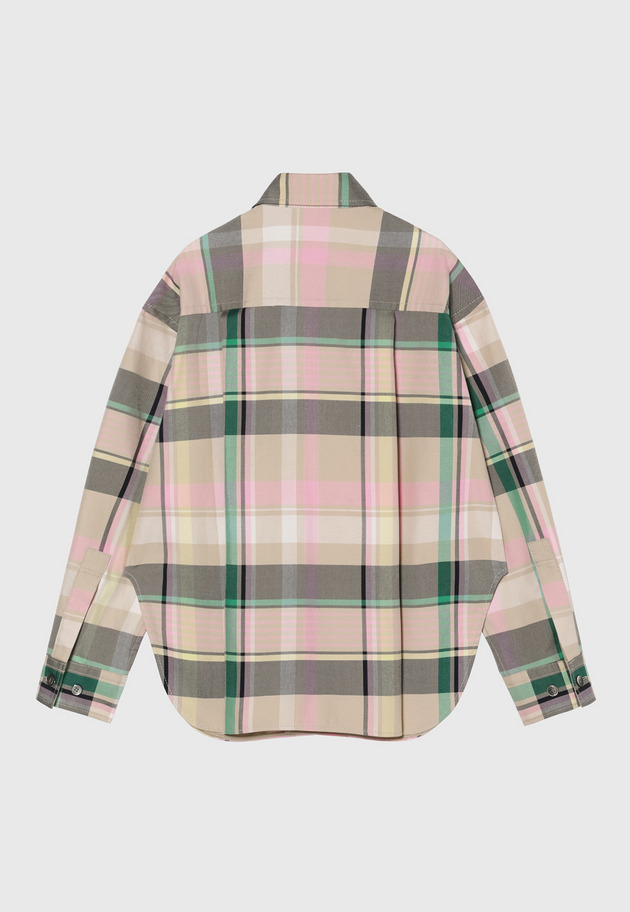 MADRAS CHECK SHIRT JACKET / マドラスチェックシャツジャケット 詳細画像 Pink 5