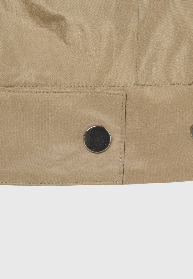 TAFFETA GATHER NO COLLAR JACKET / タフタギャザーノーカラージャケット 詳細画像 Beige 2