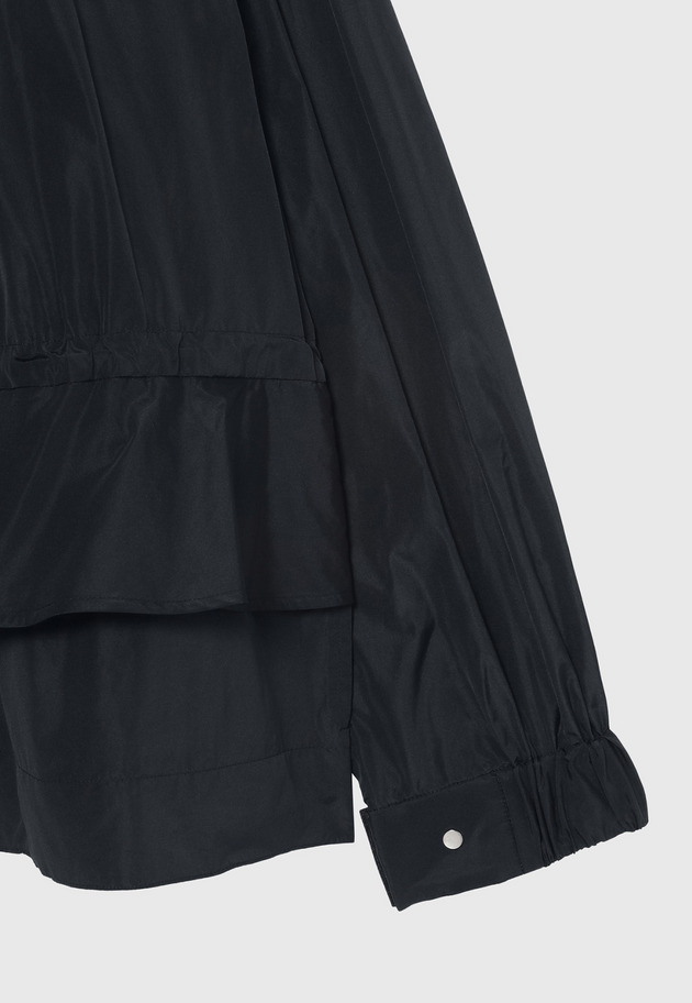 TAFFETA GATHER NO COLLAR JACKET / タフタギャザーノーカラージャケット 詳細画像 Navy 7