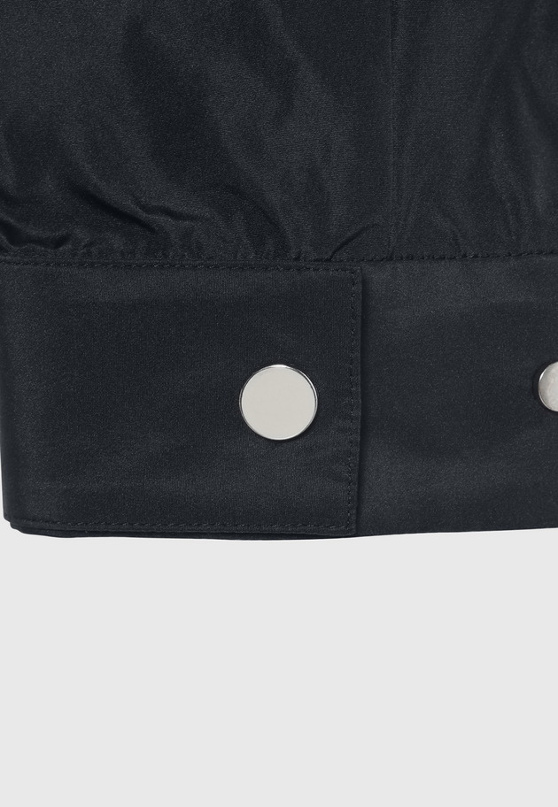 TAFFETA GATHER NO COLLAR JACKET / タフタギャザーノーカラージャケット 詳細画像 Navy 9