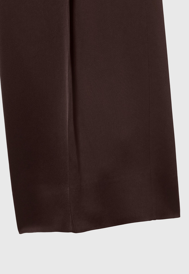 SATIN FLARE PANTS / サテンフレアパンツ 詳細画像 Brown 5