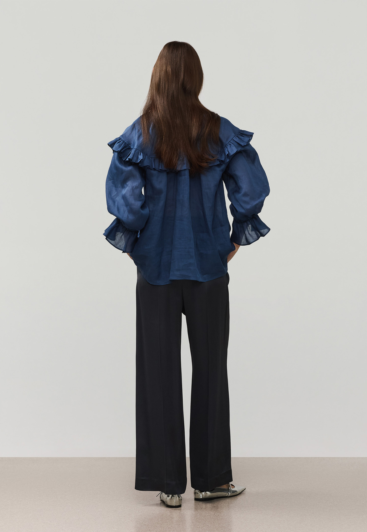 SATIN FLARE PANTS / サテンフレアパンツ 詳細画像 Chcl 5