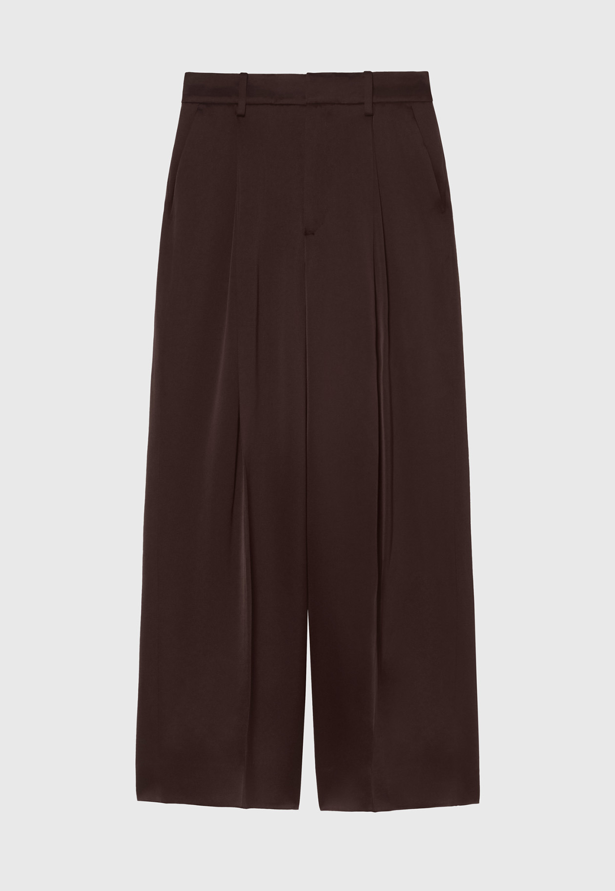 SATIN FLARE PANTS / サテンフレアパンツ 詳細画像 Brown 1