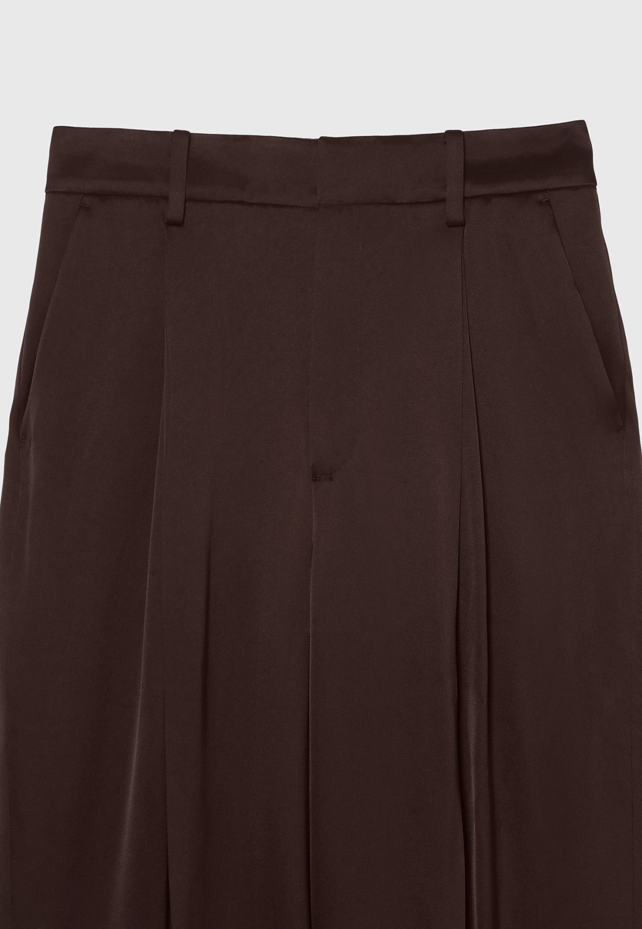 SATIN FLARE PANTS / サテンフレアパンツ 詳細画像 Brown 3