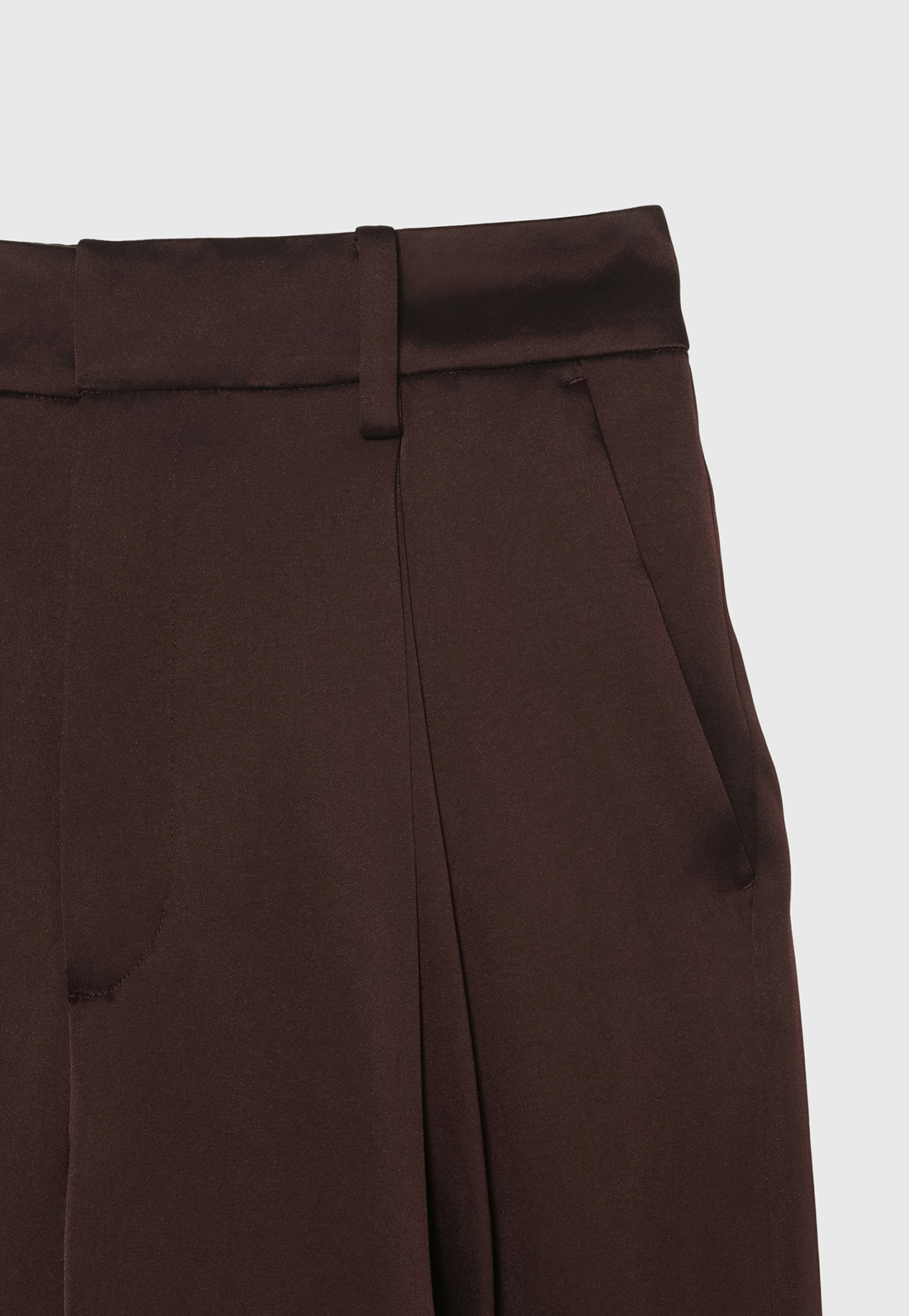SATIN FLARE PANTS / サテンフレアパンツ 詳細画像 Brown 4