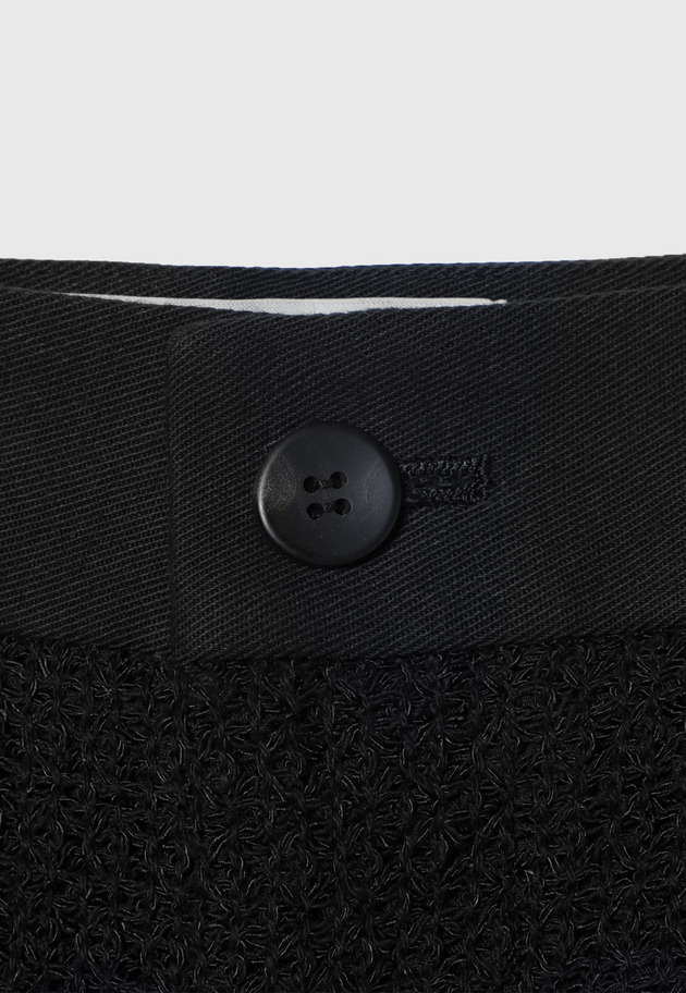 COTTON RAYON KARAMI SHORT PANTS / コットンレーヨンカラミショートパンツ 詳細画像 Black 5