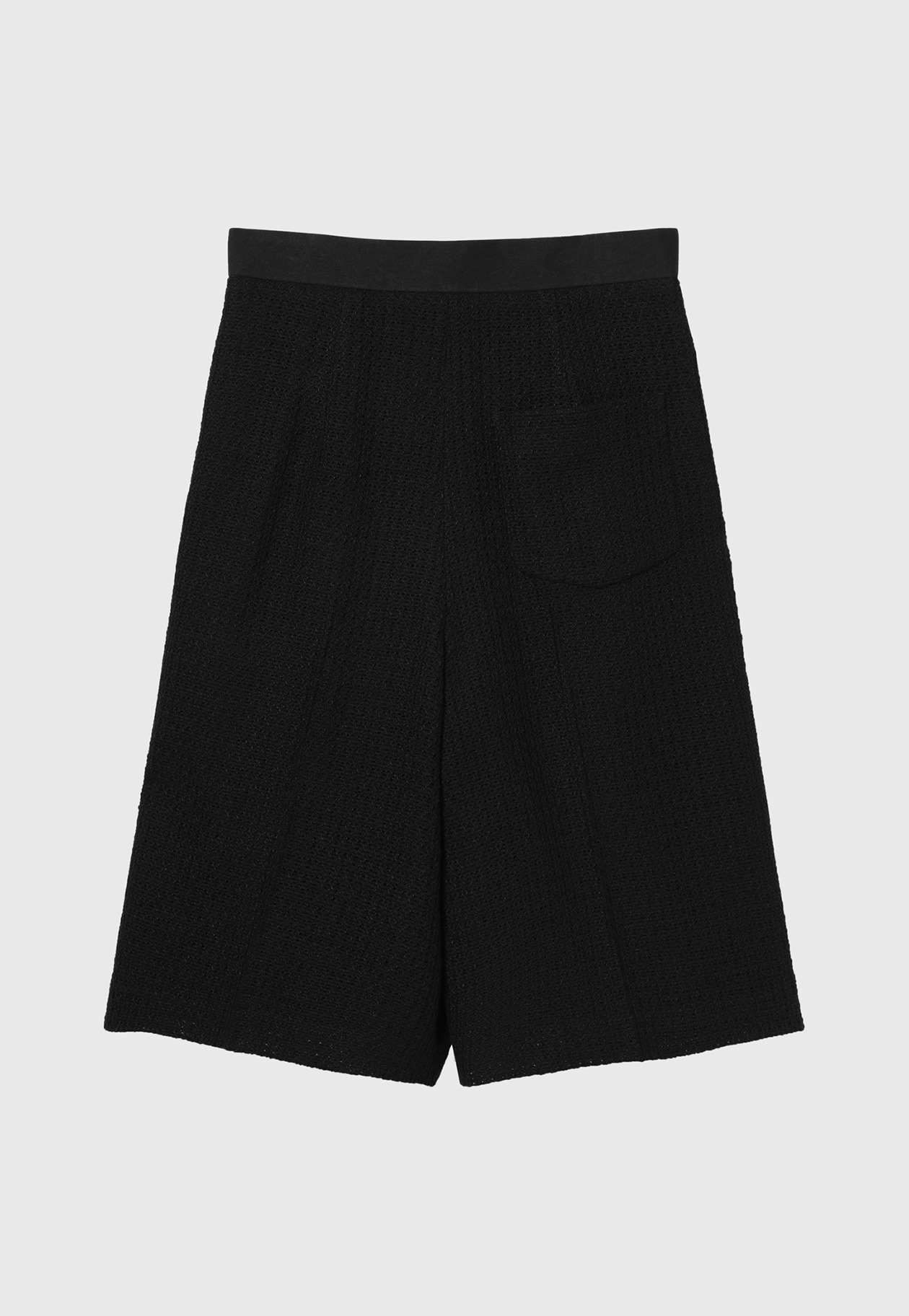 COTTON RAYON KARAMI SHORT PANTS / コットンレーヨンカラミショートパンツ 詳細画像 Black 2