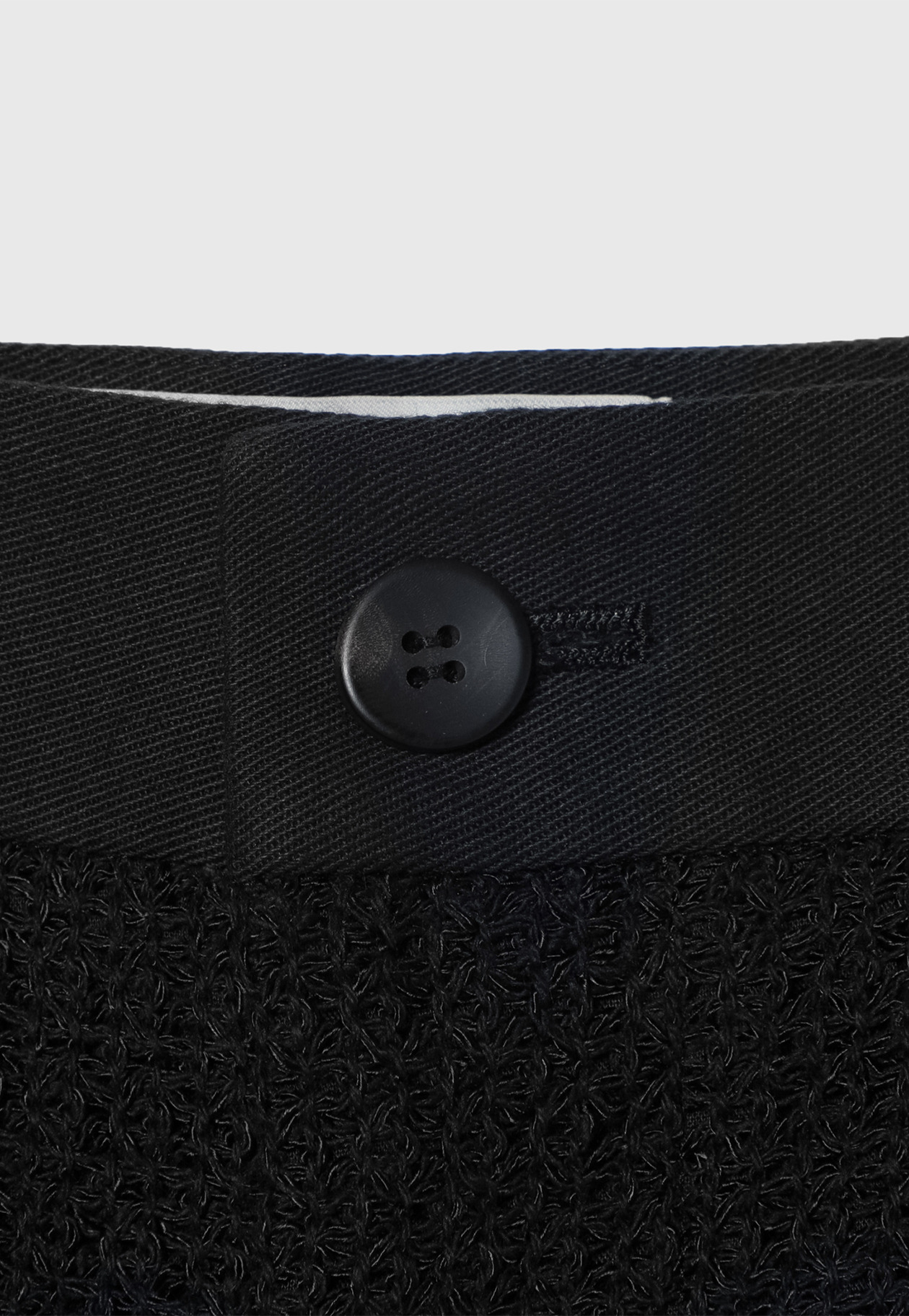 COTTON RAYON KARAMI SHORT PANTS / コットンレーヨンカラミショートパンツ 詳細画像 Black 5