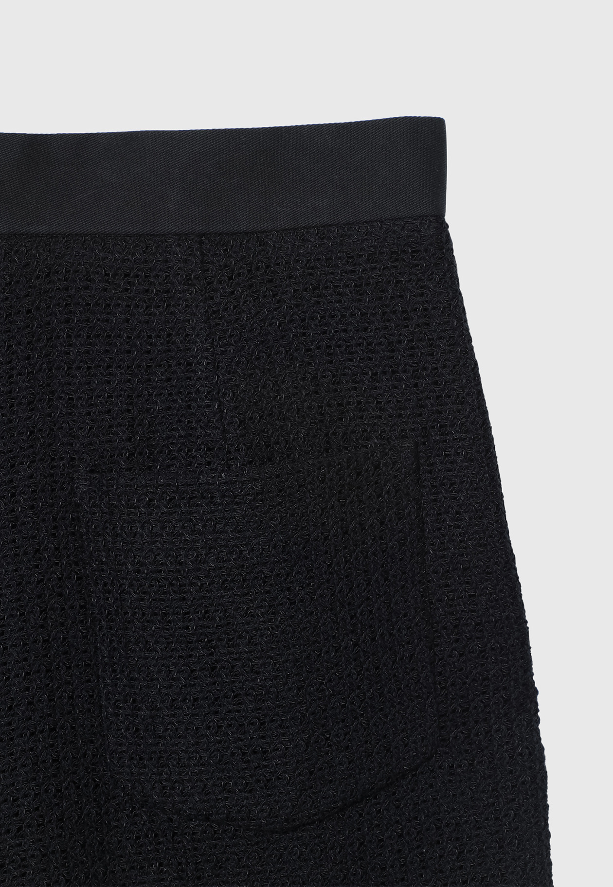 COTTON RAYON KARAMI SHORT PANTS / コットンレーヨンカラミショートパンツ 詳細画像 Black 7