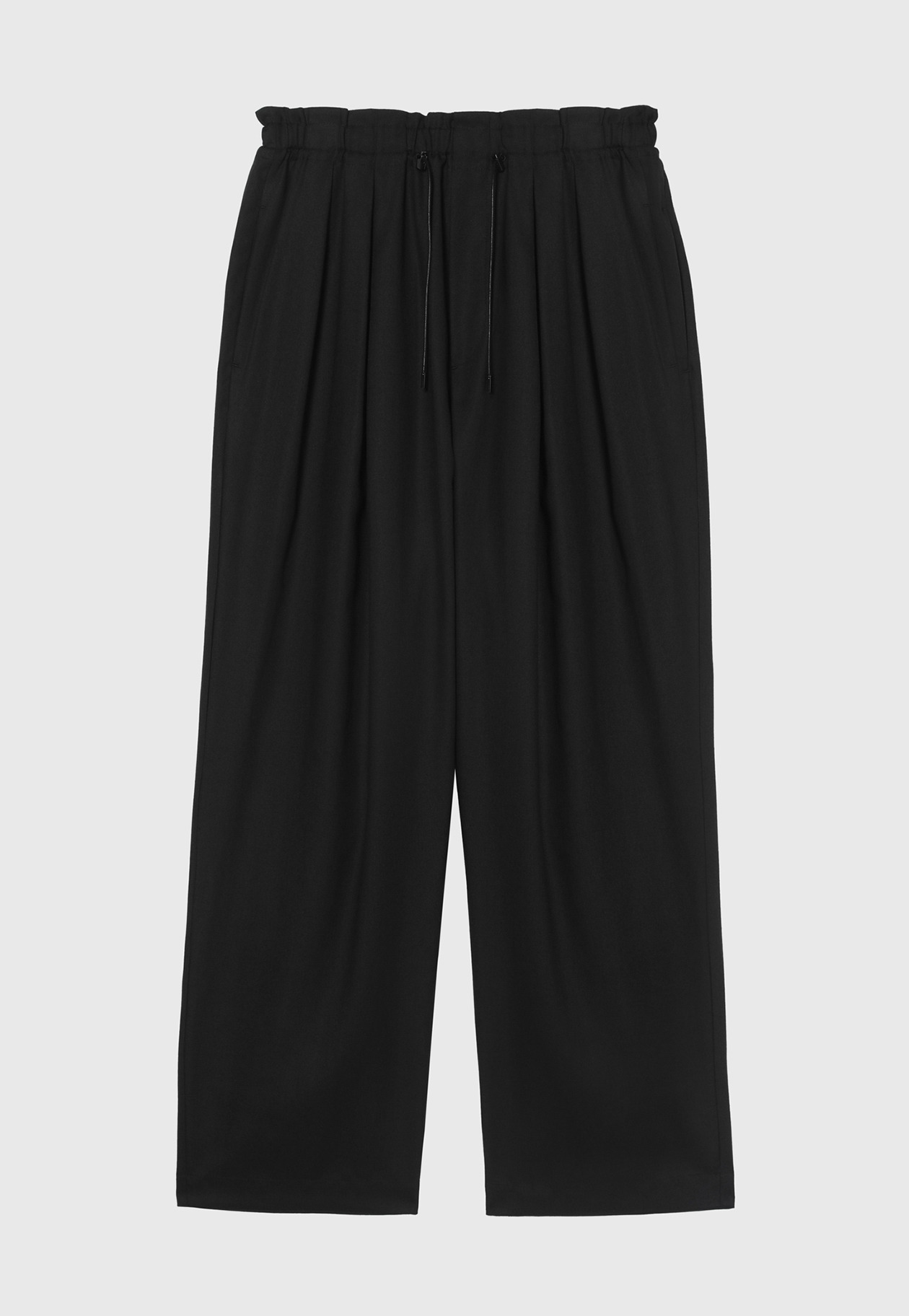 RAMIE POLY TWILL BALLOON PANTS / ラミーポリツイルバルーンパンツ 詳細画像 Black 1