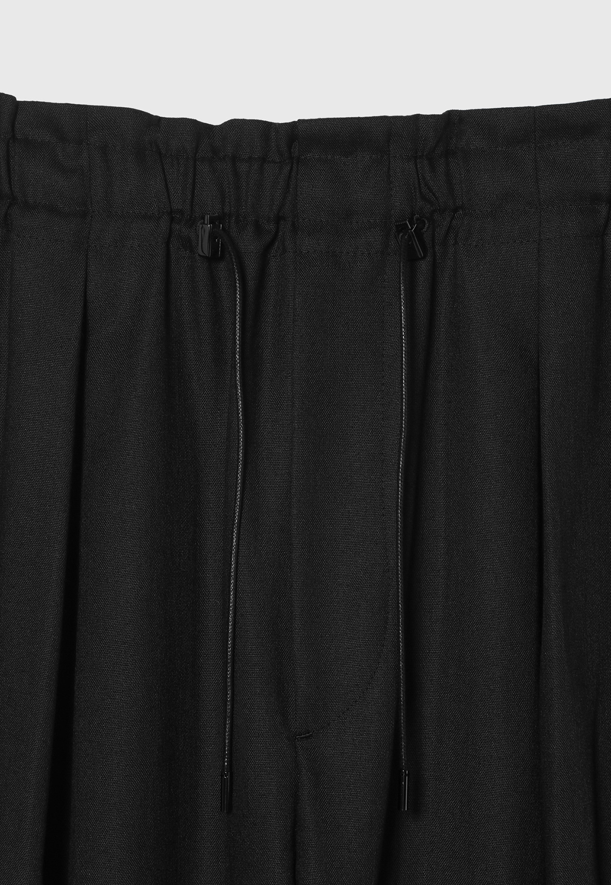 RAMIE POLY TWILL BALLOON PANTS / ラミーポリツイルバルーンパンツ 詳細画像 Black 2