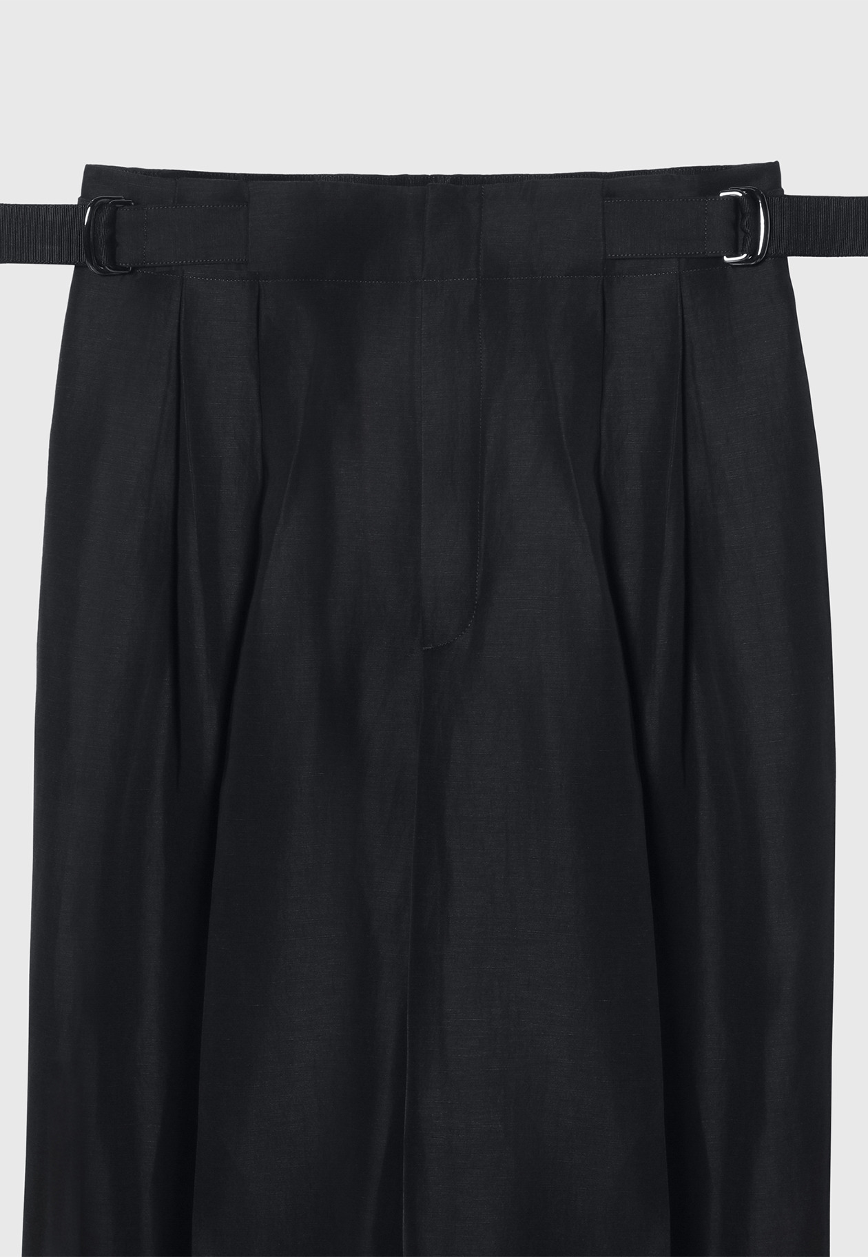 TRIACETATE LINEN WAIST BELT PANTS / トリアセテートリネンウエストベルトパンツ 詳細画像 Navy 3