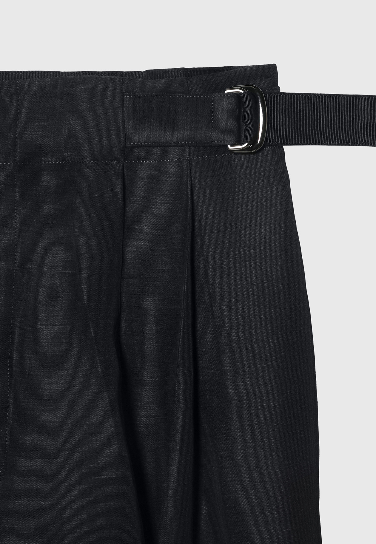 TRIACETATE LINEN WAIST BELT PANTS / トリアセテートリネンウエストベルトパンツ 詳細画像 Navy 4