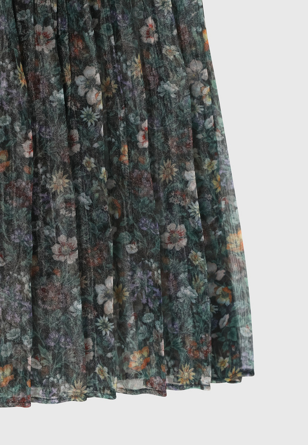 FLOWER ORGANDY SKIRT / フラワーオーガンジースカート 詳細画像 Black 5