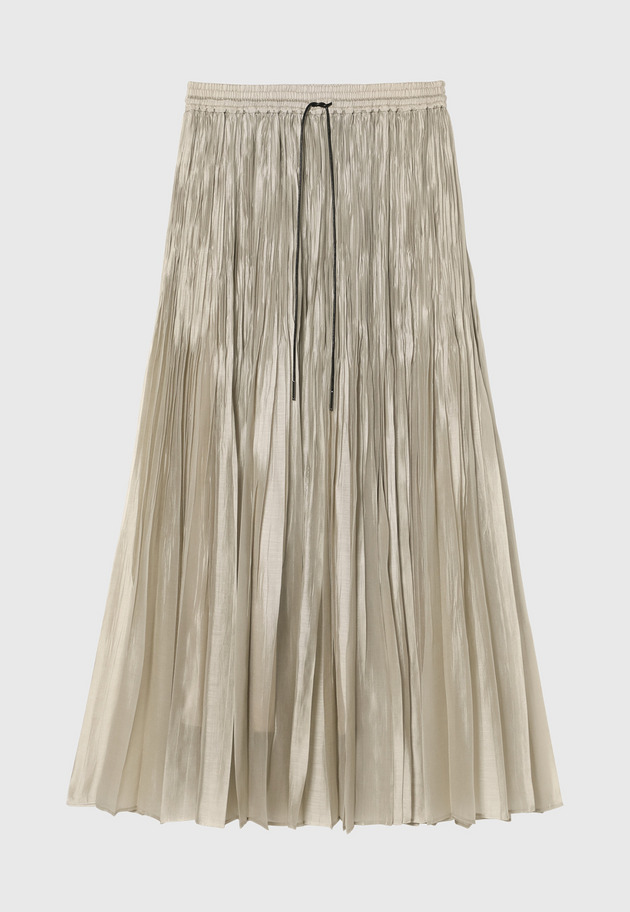 TENCEL ORGANDY PLEATS SKIRT / テンセルオーガンジープリーツスカート 詳細画像 Beige 1