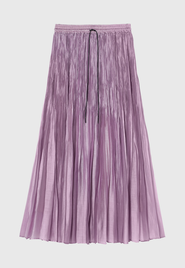 TENCEL ORGANDY PLEATS SKIRT / テンセルオーガンジープリーツスカート 詳細画像 Pink 1