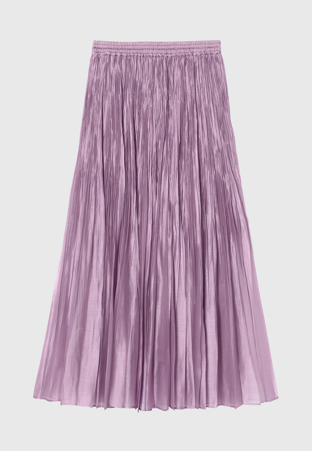 TENCEL ORGANDY PLEATS SKIRT / テンセルオーガンジープリーツスカート 詳細画像 Pink 2