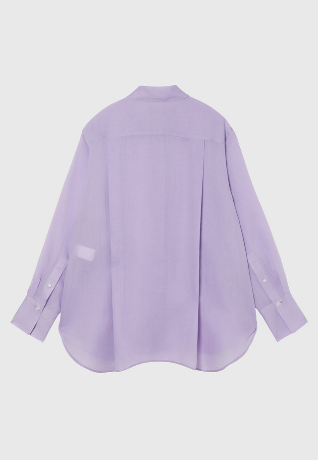 RAMIE TWILL REGULAR COLLAR SHIRT / ラミーツイルレギュラーカラーシャツ 詳細画像 Purple 2