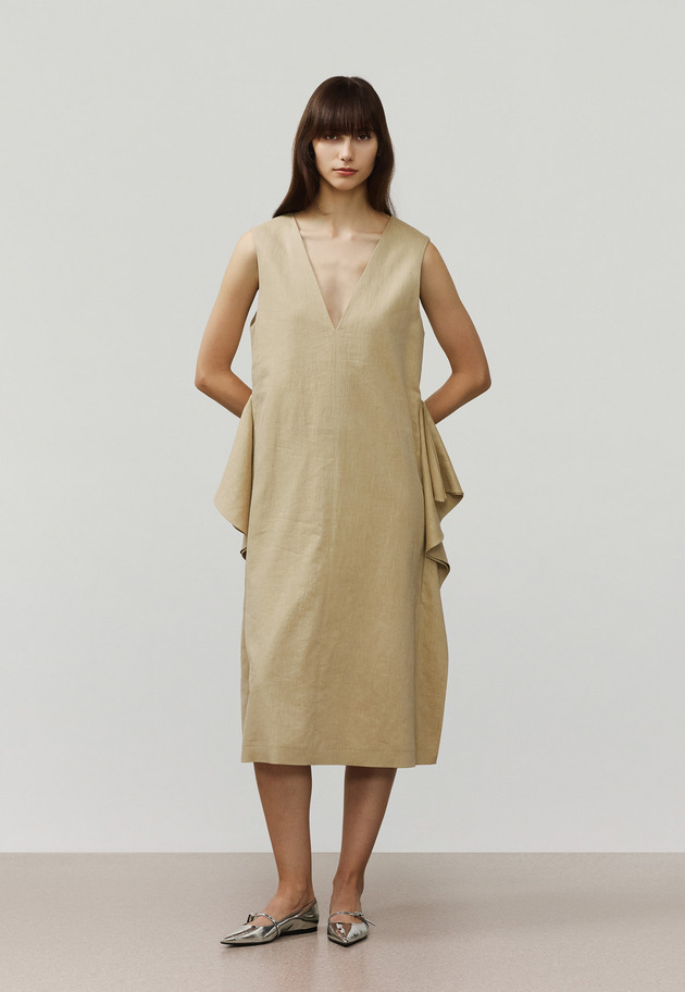 VISCORSE LINEN GILET / ヴィスコースリネンジレ 詳細画像 Beige 1