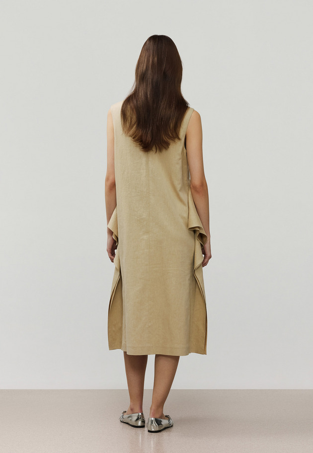 VISCORSE LINEN GILET / ヴィスコースリネンジレ 詳細画像 Beige 3