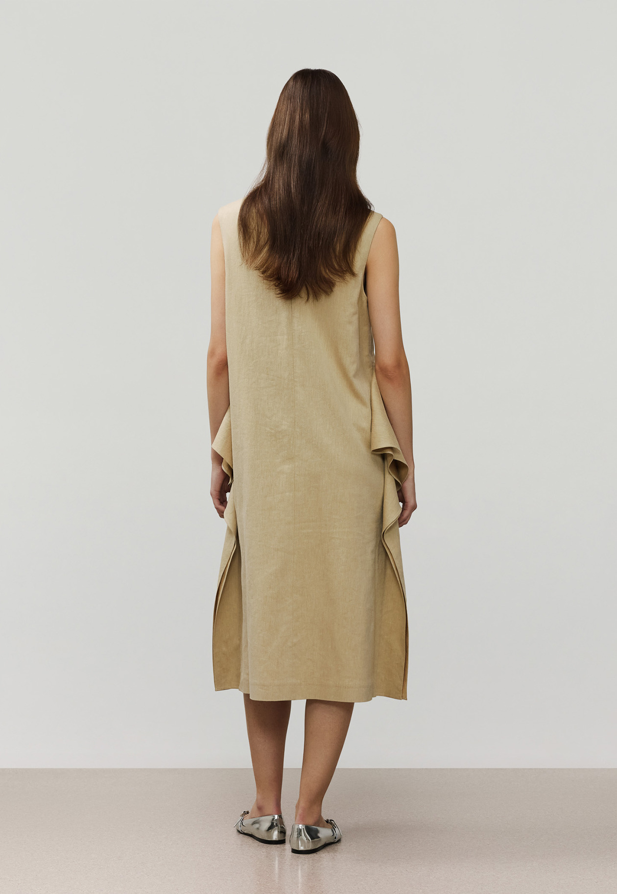 VISCORSE LINEN GILET / ヴィスコースリネンジレ 詳細画像 Beige 3