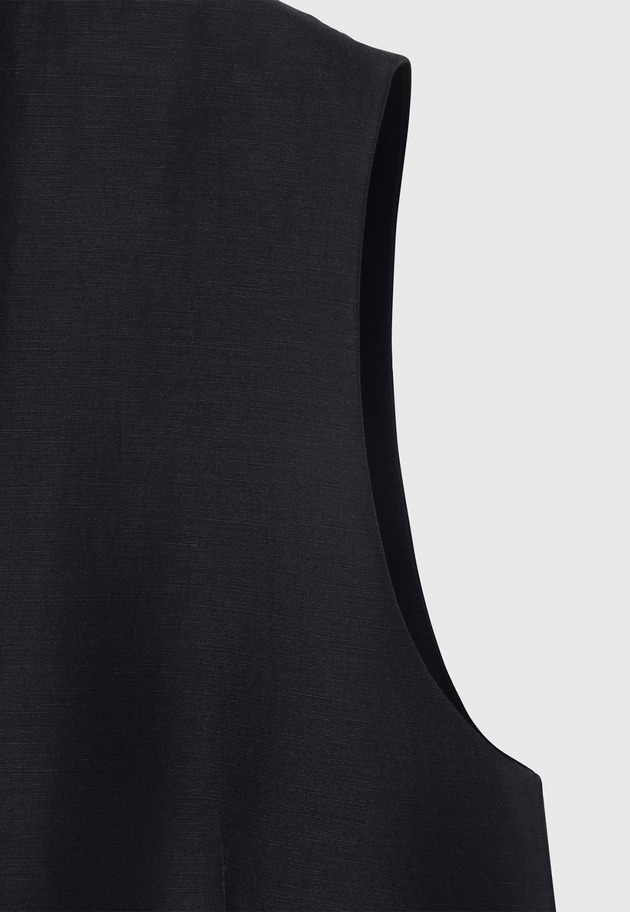 TRIACETATE LINEN GILET / トリアセテートリネンジレ 詳細画像 Navy 11