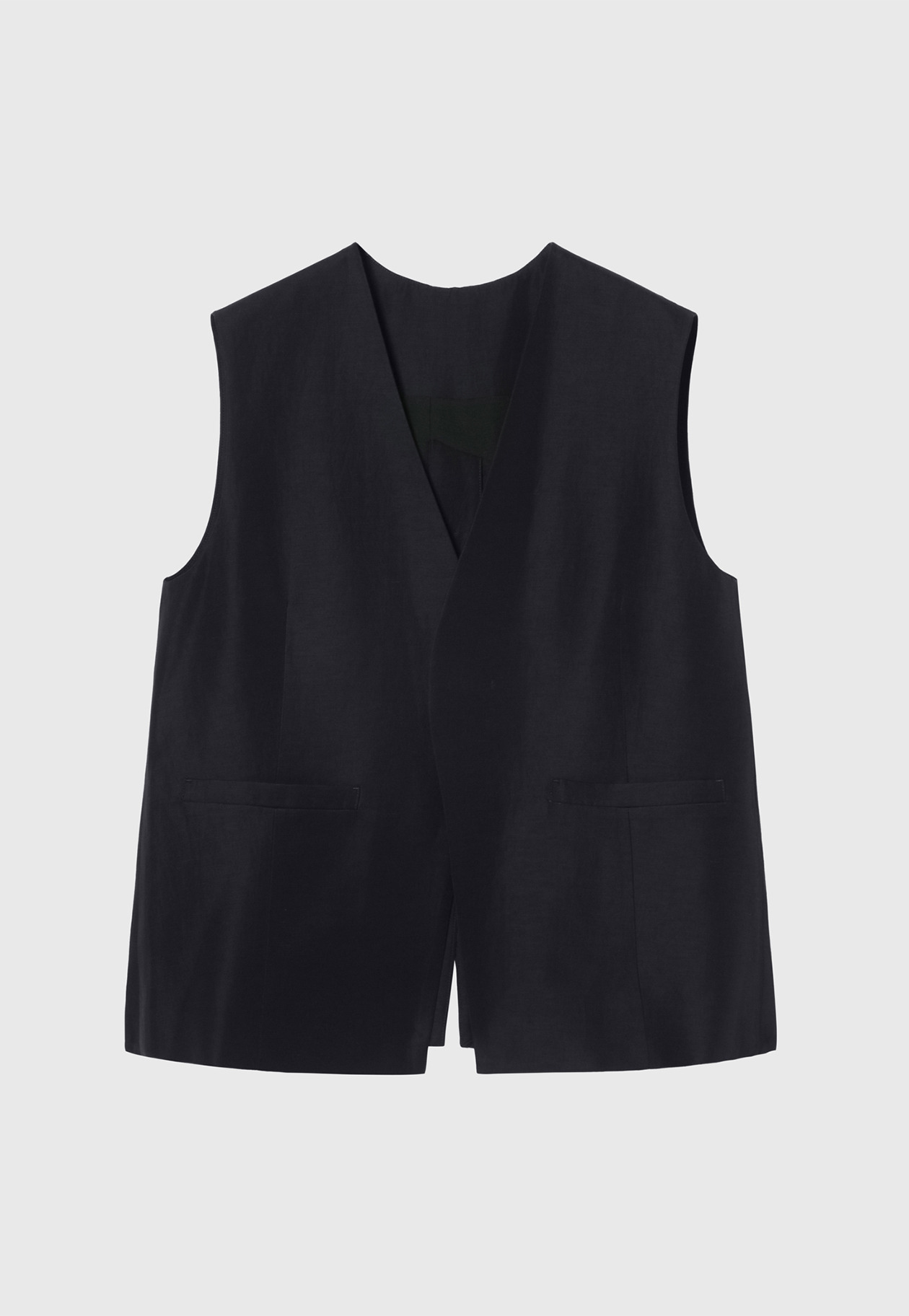 TRIACETATE LINEN GILET / トリアセテートリネンジレ 詳細画像 Navy 8