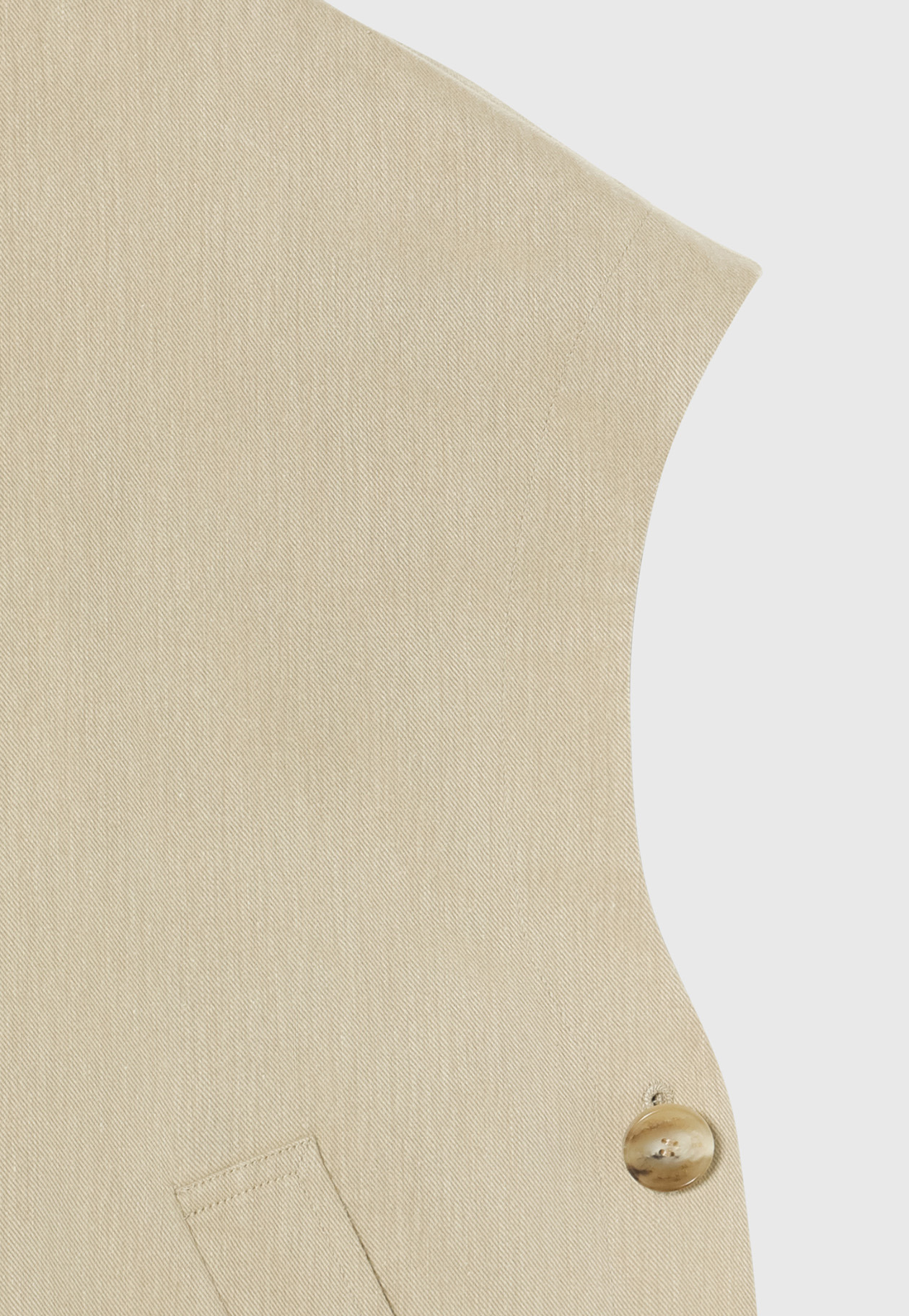 VISCORSE LINEN PONCHO GILET / ヴィスコースリネンポンチョジレ 詳細画像 Beige 8