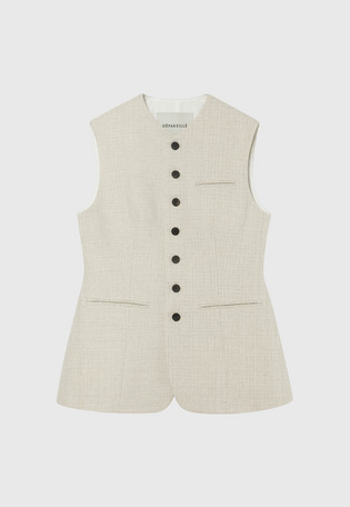 SLUB TWEED GILET / スラブツィードジレ