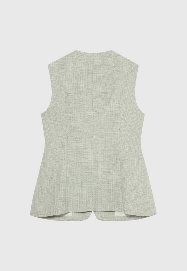 SLUB TWEED GILET / スラブツィードジレ 詳細画像 Green 2