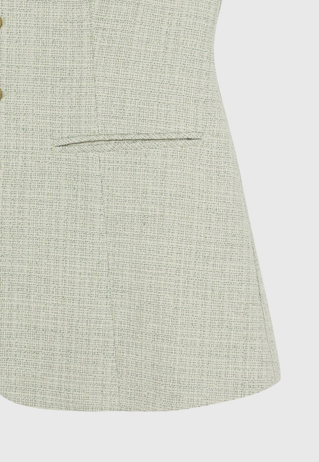 SLUB TWEED GILET / スラブツィードジレ 詳細画像 Green 5