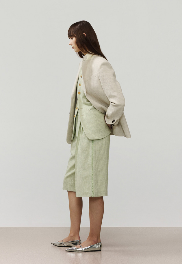 SLUB TWEED GILET / スラブツィードジレ 詳細画像 Green 9