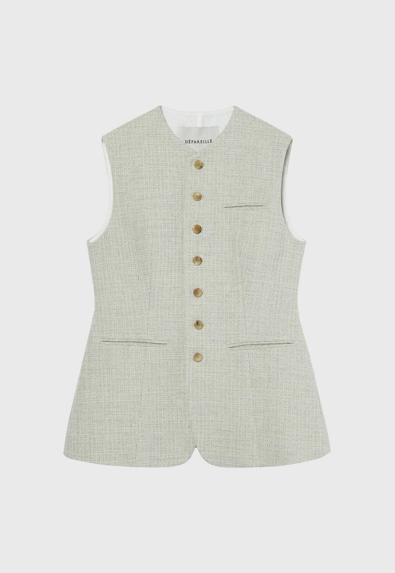 SLUB TWEED GILET / スラブツィードジレ 詳細画像 Green 1