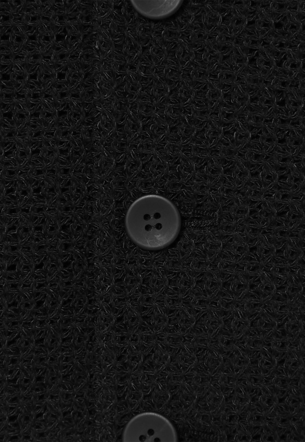 COTTON RAYON KARAMI GILET / コットンレーヨンカラミジレ 詳細画像 Black 8