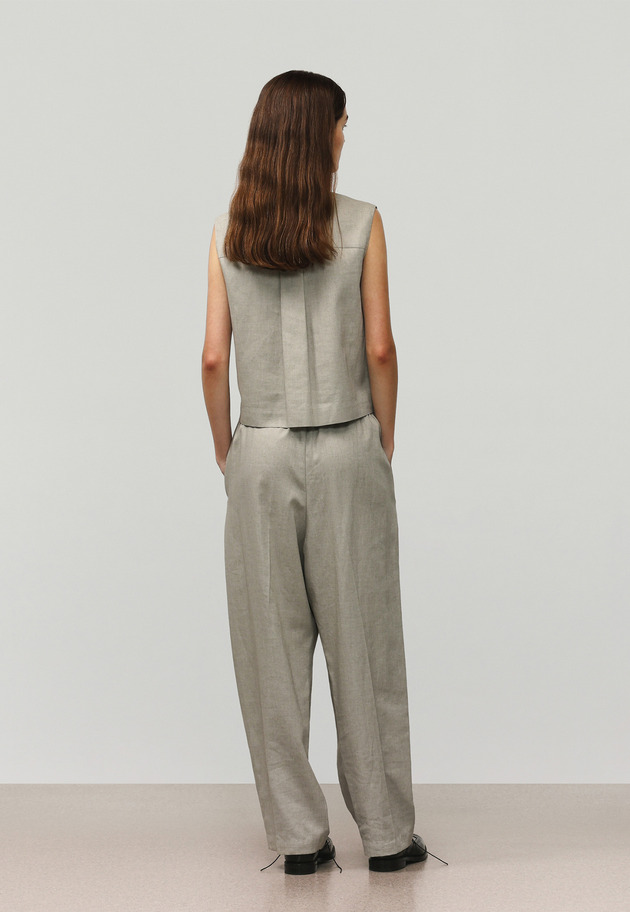 RAMIE POLY TWILL GILET / ラミーポリツイルジレ 詳細画像 Beige 5