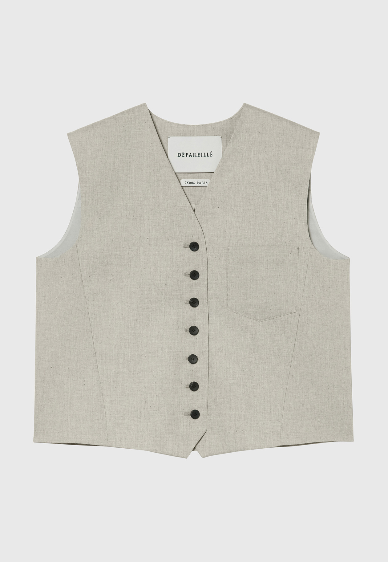 RAMIE POLY TWILL GILET / ラミーポリツイルジレ 詳細画像 Beige 7