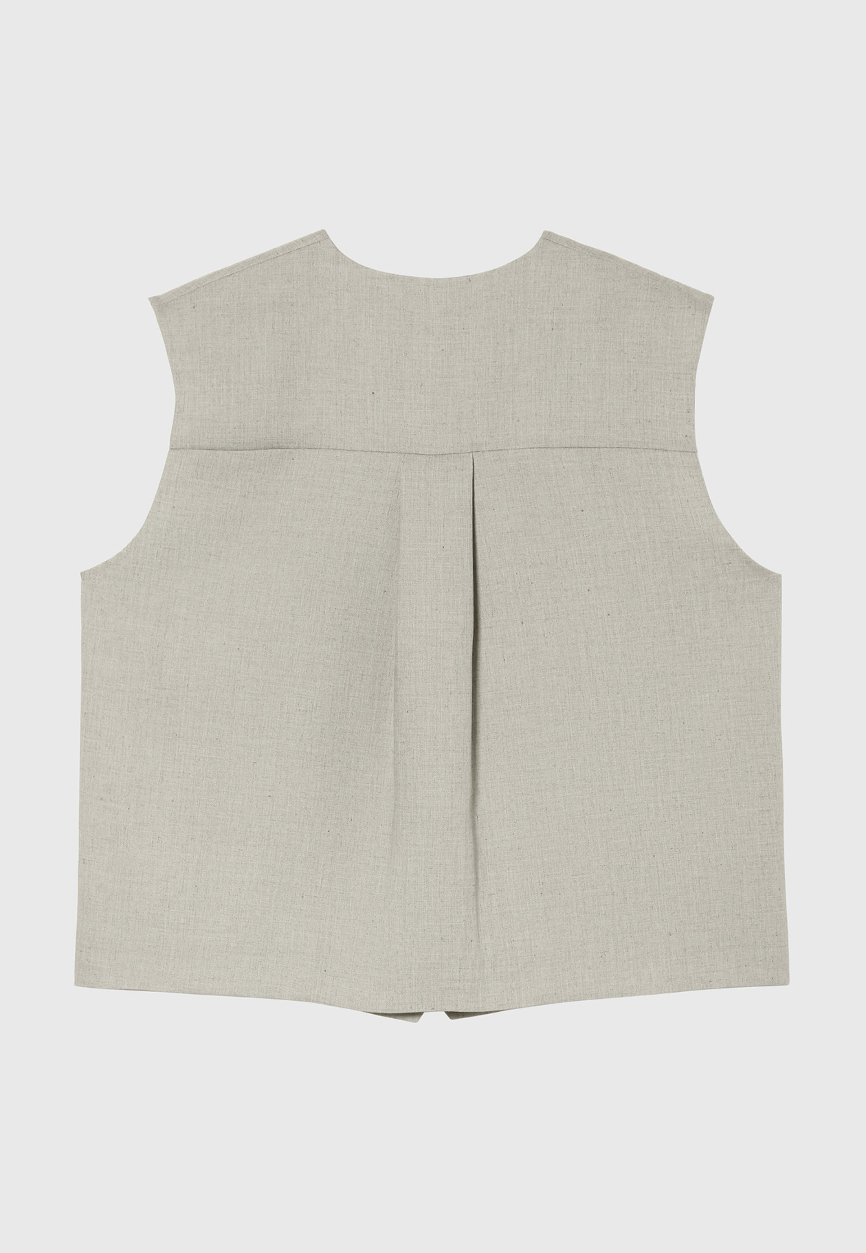 RAMIE POLY TWILL GILET / ラミーポリツイルジレ 詳細画像 Beige 8