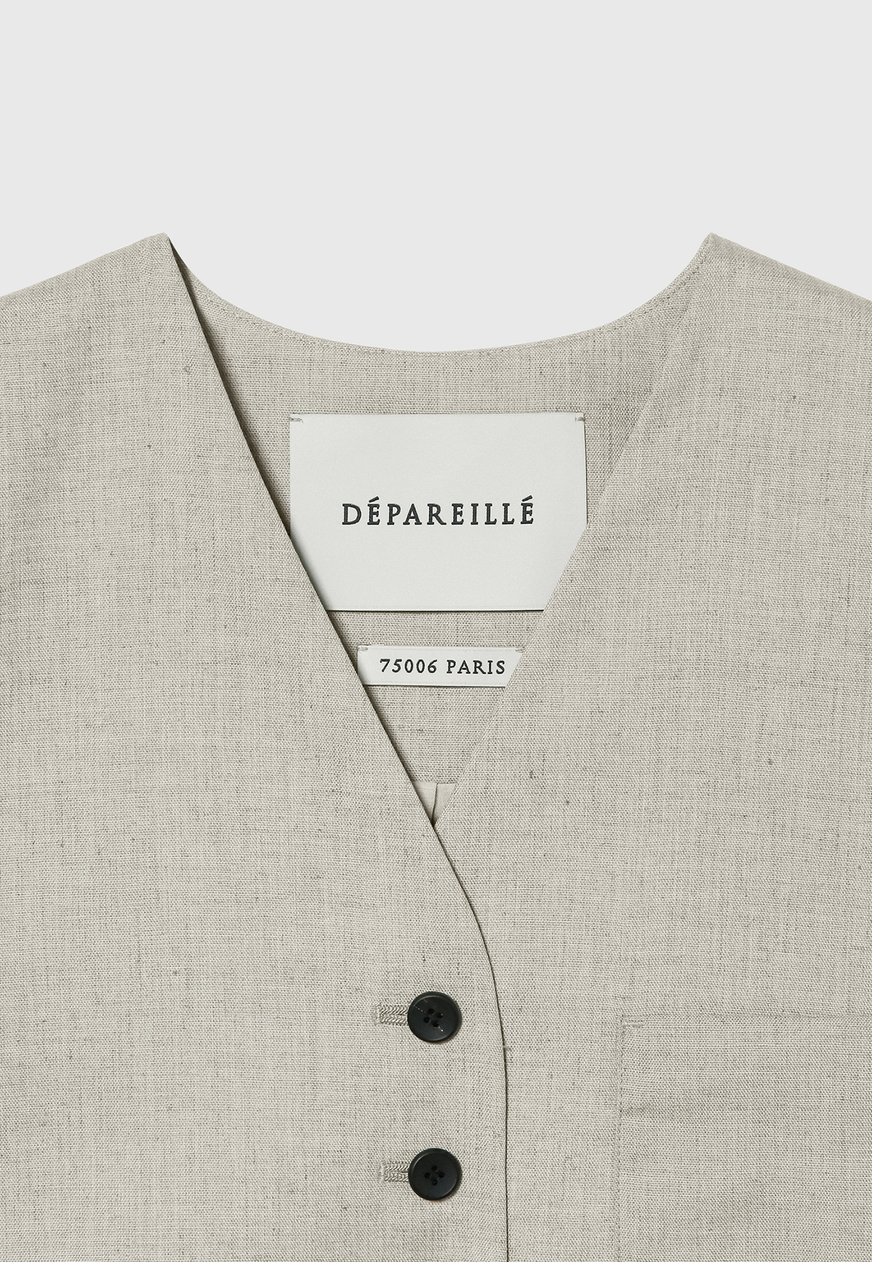 RAMIE POLY TWILL GILET / ラミーポリツイルジレ 詳細画像 Beige 9
