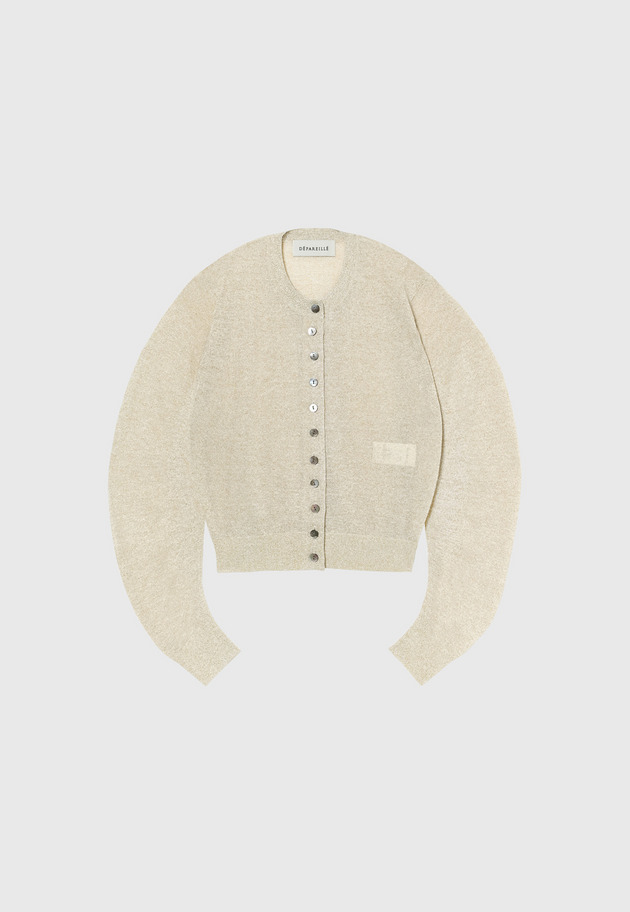 VISCOSE LAME CARDIGAN / ヴィスコースラメカーディガン 詳細画像 Beige 1